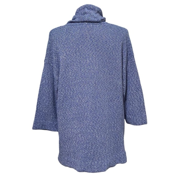 Pure Jill Blue Cowl Neck Pullover Sweater Tunic Lagenlook Minimalist XS - Picture 4 of 8